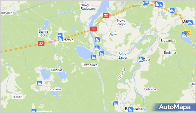 mapa Dychów, Dychów na mapie Targeo