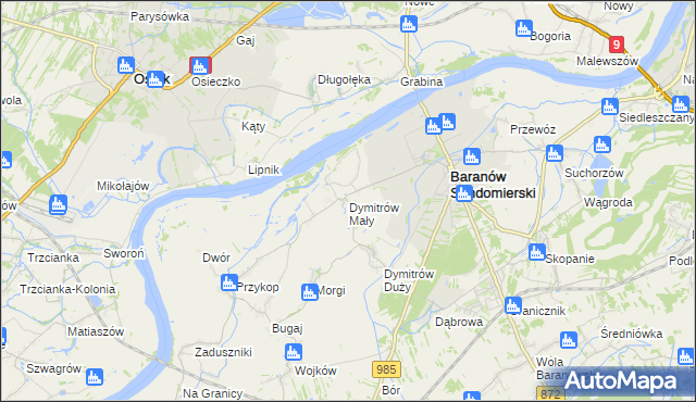 mapa Dymitrów Mały, Dymitrów Mały na mapie Targeo