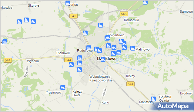 mapa Działdowo, Działdowo na mapie Targeo