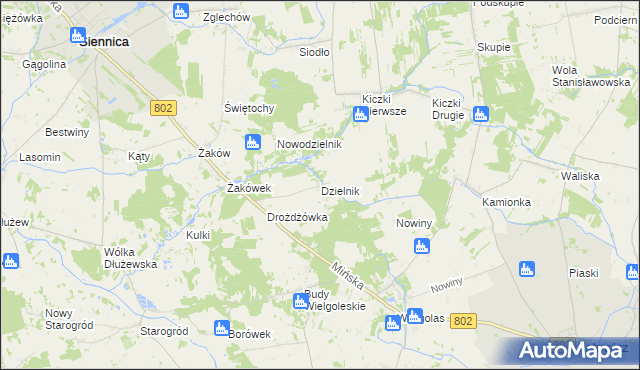 mapa Dzielnik, Dzielnik na mapie Targeo