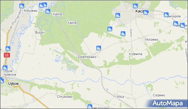 mapa Dziembowo, Dziembowo na mapie Targeo