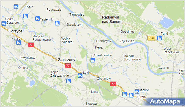 mapa Dzierdziówka, Dzierdziówka na mapie Targeo