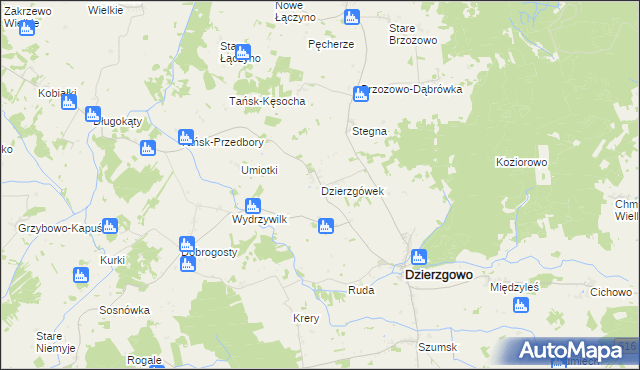 mapa Dzierzgówek gmina Dzierzgowo, Dzierzgówek gmina Dzierzgowo na mapie Targeo