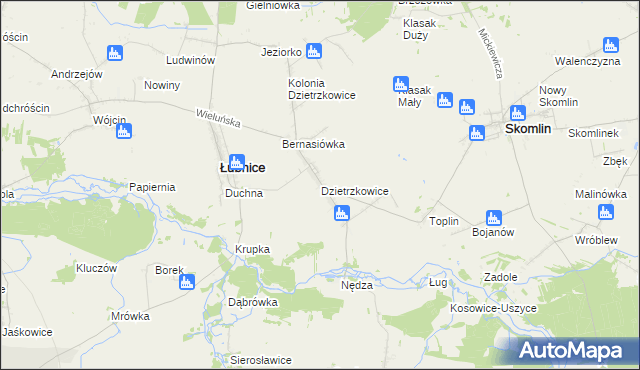 mapa Dzietrzkowice, Dzietrzkowice na mapie Targeo