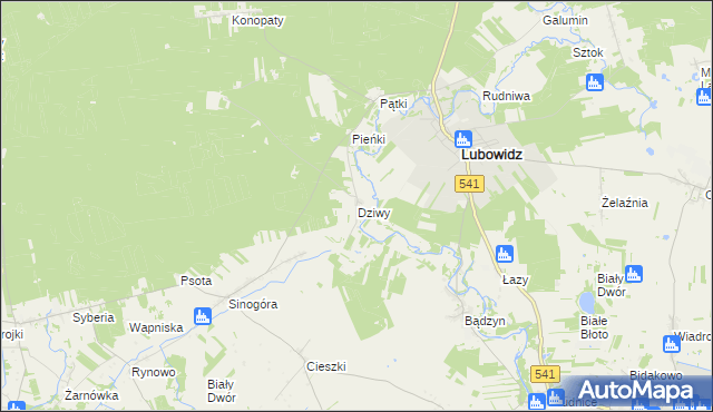 mapa Dziwy, Dziwy na mapie Targeo