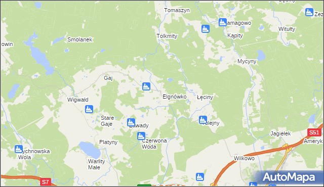 mapa Elgnówko, Elgnówko na mapie Targeo