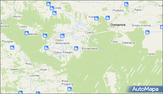 mapa Emilianówka, Emilianówka na mapie Targeo