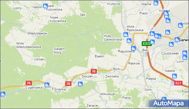 mapa Ewelin, Ewelin na mapie Targeo