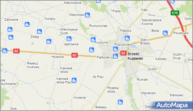 mapa Falborek, Falborek na mapie Targeo