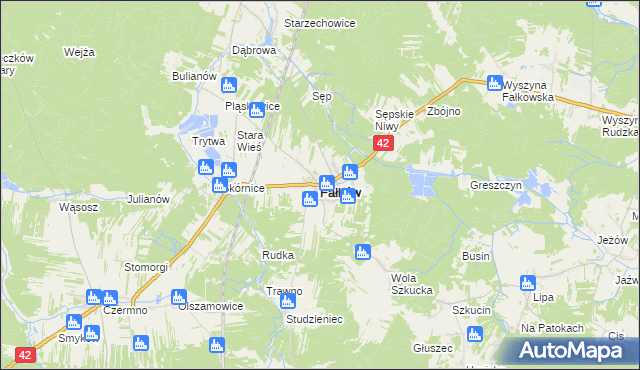 mapa Fałków, Fałków na mapie Targeo