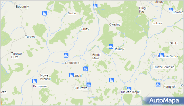 mapa Filipki Małe, Filipki Małe na mapie Targeo