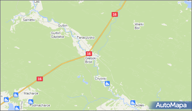 mapa Frącki, Frącki na mapie Targeo