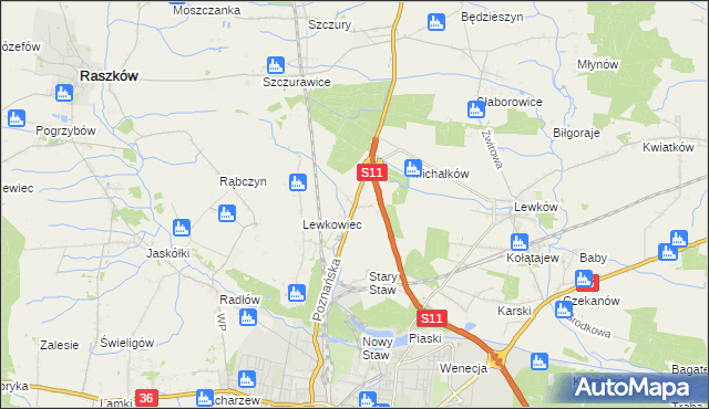 mapa Franklinów, Franklinów na mapie Targeo