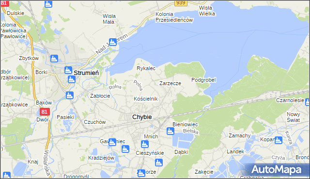 mapa Frelichów, Frelichów na mapie Targeo