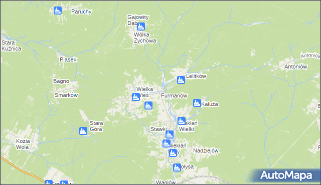 mapa Furmanów, Furmanów na mapie Targeo