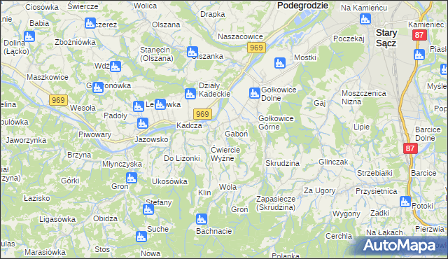 mapa Gaboń, Gaboń na mapie Targeo