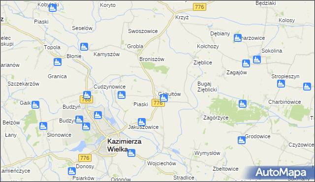 mapa Gabułtów, Gabułtów na mapie Targeo