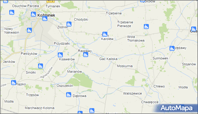 mapa Gać Kaliska, Gać Kaliska na mapie Targeo