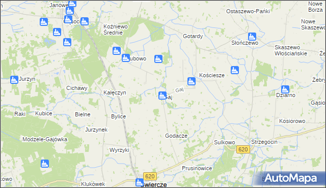 mapa Gaj gmina Świercze, Gaj gmina Świercze na mapie Targeo