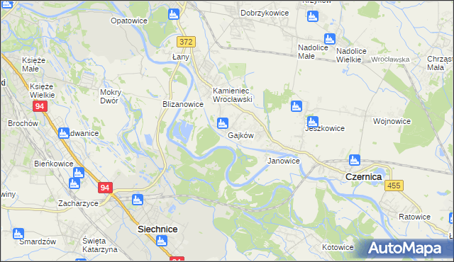 mapa Gajków, Gajków na mapie Targeo