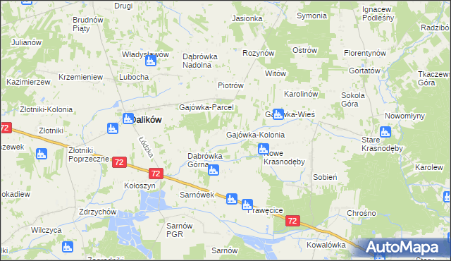 mapa Gajówka-Kolonia, Gajówka-Kolonia na mapie Targeo