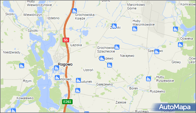 mapa Gałęzewo, Gałęzewo na mapie Targeo