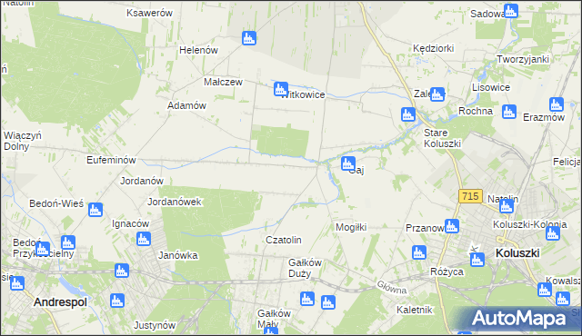 mapa Gałkówek-Parcela, Gałkówek-Parcela na mapie Targeo