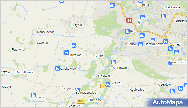 mapa Gałów, Gałów na mapie Targeo