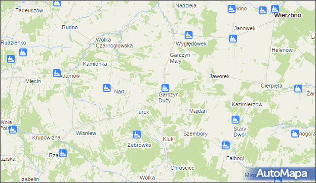 mapa Garczyn Duży, Garczyn Duży na mapie Targeo