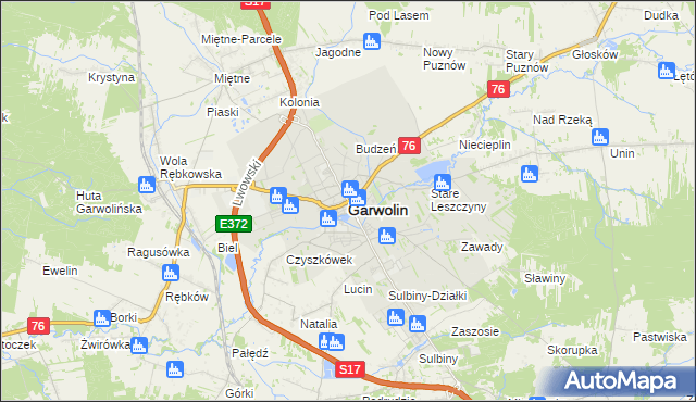 mapa Garwolin, Garwolin na mapie Targeo