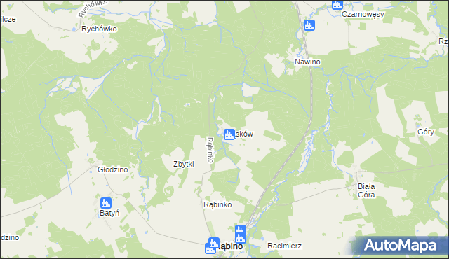 mapa Gąsków, Gąsków na mapie Targeo