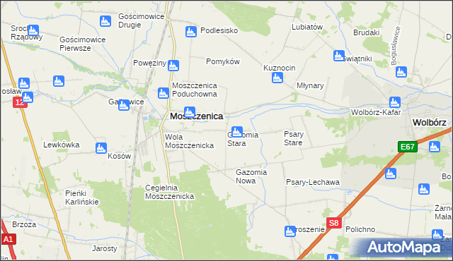 mapa Gazomia Stara, Gazomia Stara na mapie Targeo