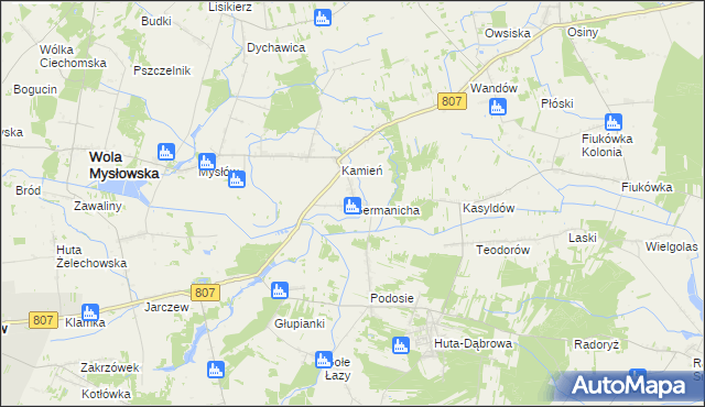 mapa Germanicha, Germanicha na mapie Targeo