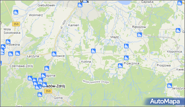 mapa Gierczyn gmina Mirsk, Gierczyn gmina Mirsk na mapie Targeo