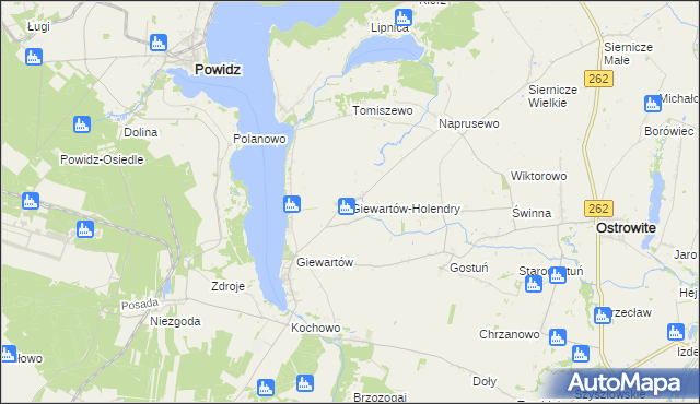 mapa Giewartów-Holendry, Giewartów-Holendry na mapie Targeo