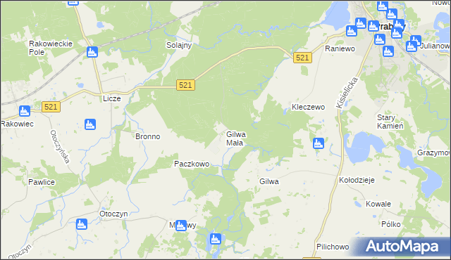 mapa Gilwa Mała, Gilwa Mała na mapie Targeo