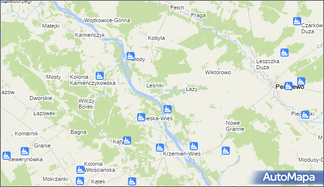 mapa Głęboczek gmina Perlejewo, Głęboczek gmina Perlejewo na mapie Targeo