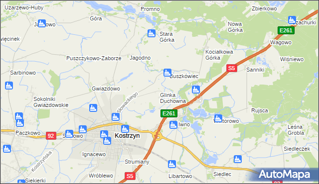 mapa Glinka Duchowna, Glinka Duchowna na mapie Targeo