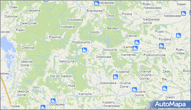 mapa Głobikowa, Głobikowa na mapie Targeo