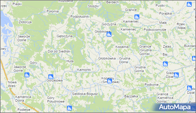 mapa Głobikówka, Głobikówka na mapie Targeo