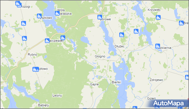 mapa Głogno, Głogno na mapie Targeo