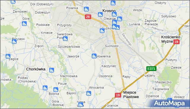 mapa Głowienka, Głowienka na mapie Targeo