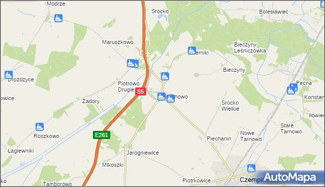 mapa Głuchowo gmina Czempiń, Głuchowo gmina Czempiń na mapie Targeo