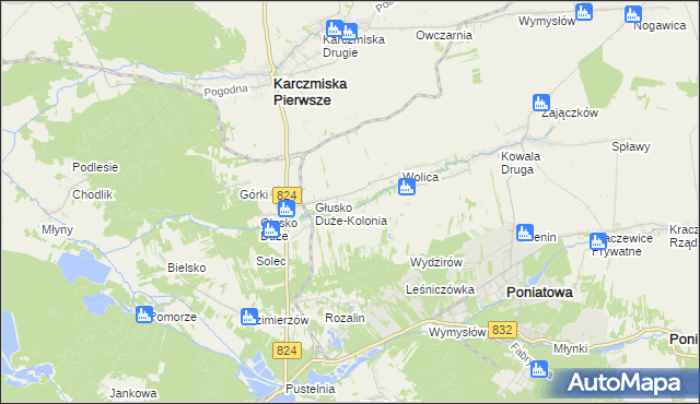 mapa Głusko Małe, Głusko Małe na mapie Targeo