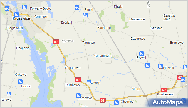 mapa Gocanówko, Gocanówko na mapie Targeo