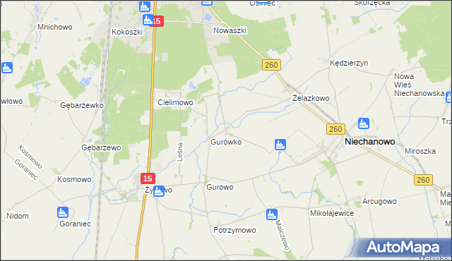 mapa Goczałkowo, Goczałkowo na mapie Targeo