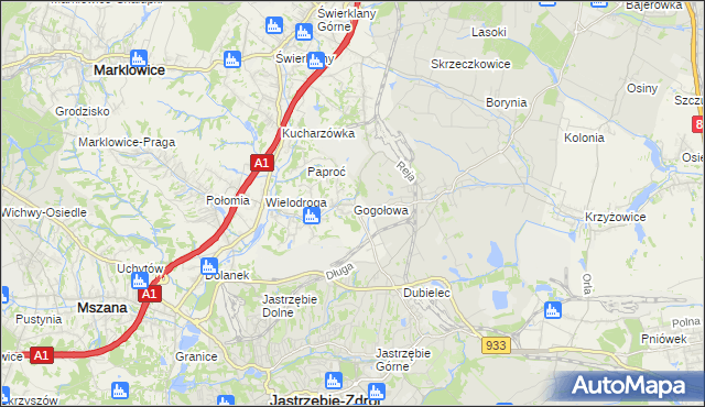 mapa Gogołowa, Gogołowa na mapie Targeo