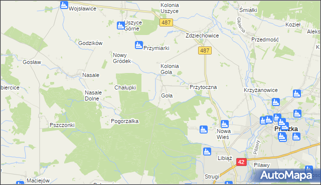 mapa Goła, Goła na mapie Targeo