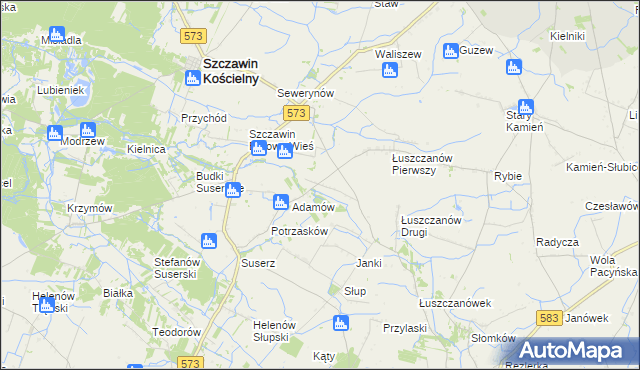 mapa Gołas, Gołas na mapie Targeo