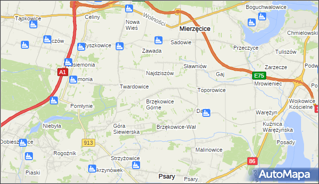 mapa Goląsza Górna, Goląsza Górna na mapie Targeo